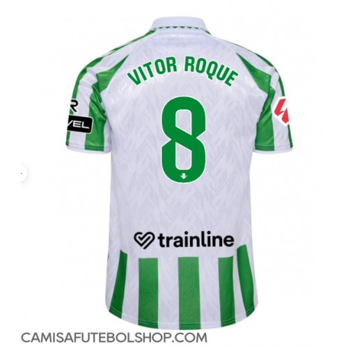 Camisa de time de futebol Real Betis Vitor Roque #8 Replicas 1º Equipamento 2024-25 Manga Curta